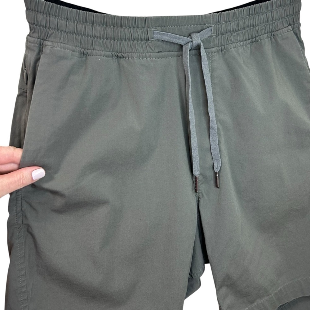 Lululemon - Men’s ‘Bowline’ Casual Short 8” Sea Steel, Drawstring - Green, Small - Picture 8 of 13